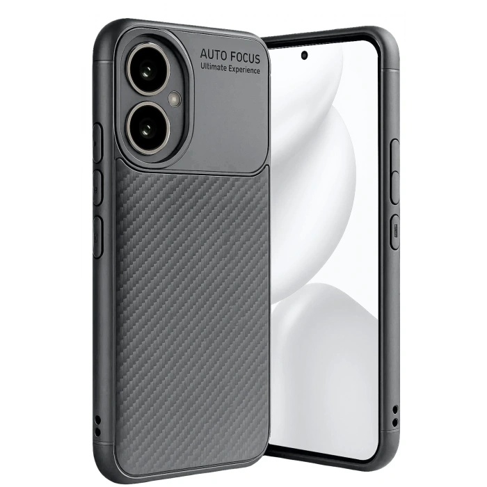 HarmonyAura Honor 400 Kılıf Auto Focus Karbon Kapak - Gri