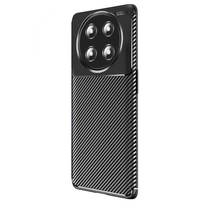 HarmonyAura Honor Magic 7 Lite Kılıf Auto Focus Karbon Kapak - Siyah