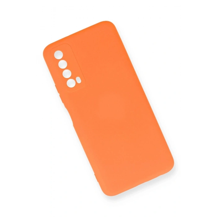 HarmonyAura  Huawei P Smart 2021 Kılıf Nano Içi Kadife Silikon - Turuncu