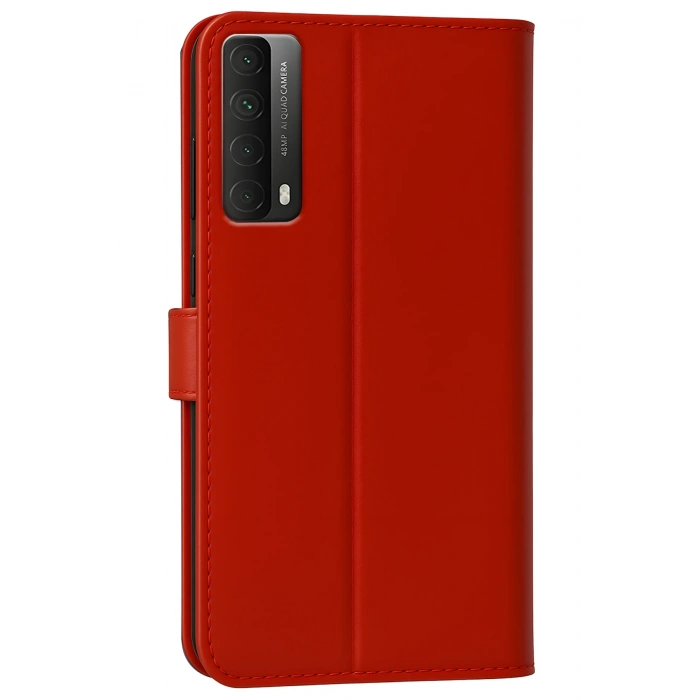 HarmonyAura Huawei P Smart 2021 Kılıf Trend S Plus Kapaklı Kılıf - Kırmızı