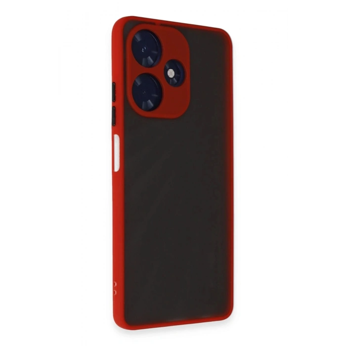 HarmonyAura  İnfinix Hot 30 4g Kılıf Montreal Silikon Kapak - Kırmızı