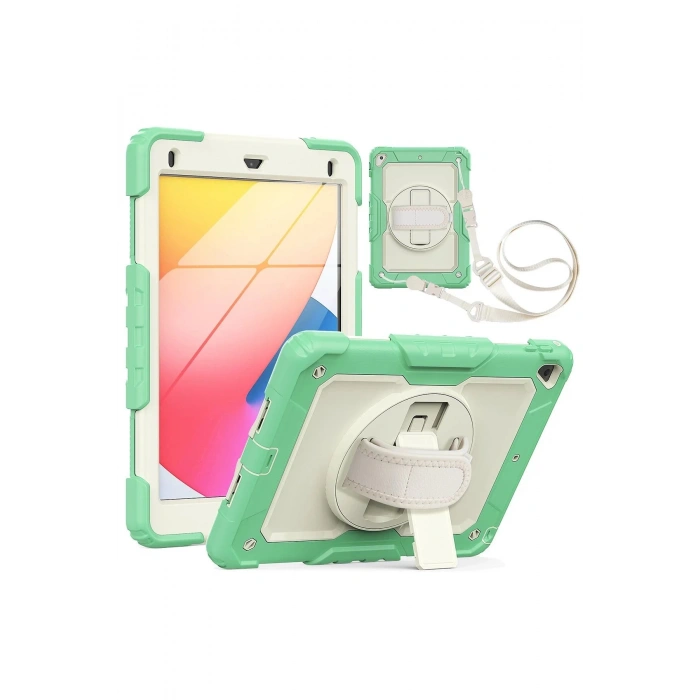 HarmonyAura  Ipad 5 Air 9.7 Kılıf Strap New Tablet Kapak - Yeşil