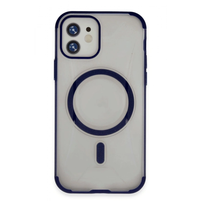 HarmonyAura iPhone 11 Hilton Magsafe Kapak - Lacivert