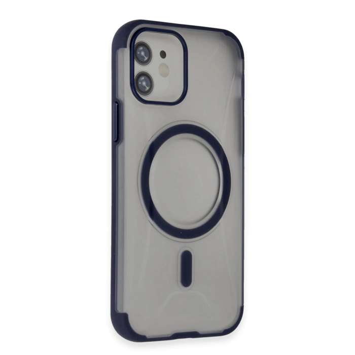HarmonyAura iPhone 11 Hilton Magsafe Kapak - Lacivert