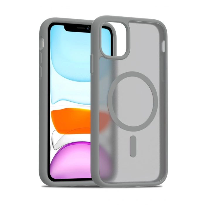 HarmonyAura iPhone 11 Jota Magsafe Kapak - Titan Gri