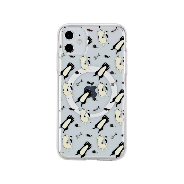 HarmonyAura iPhone 11 Tanya Magsafe Kapak - Desen 4