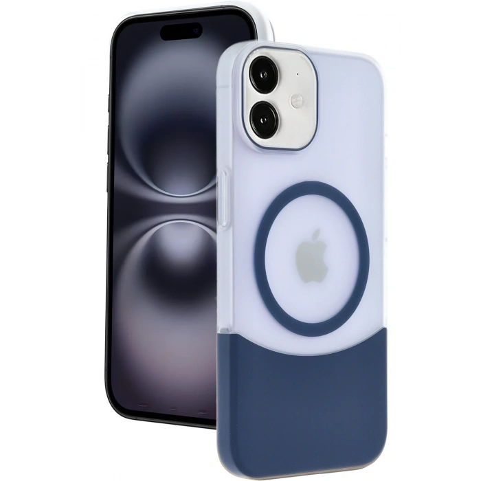 HarmonyAura iPhone 11 Velar Magsafe Kapak - Lacivert