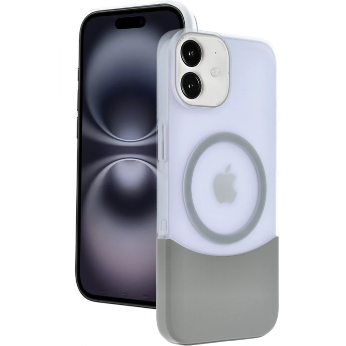 HarmonyAura iPhone 11 Velar Magsafe Kapak - Natural Grey