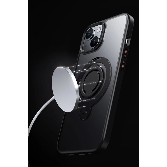 HarmonyAura iPhone 12 Avatar 360 Dönen Magsafe Kapak - Lacivert