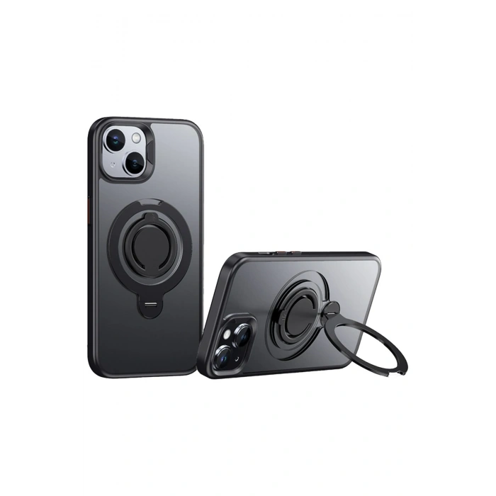 HarmonyAura iPhone 12 Avatar 360 Dönen Magsafe Kapak - Siyah