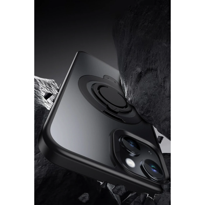 HarmonyAura iPhone 12 Avatar 360 Dönen Magsafe Kapak - Siyah