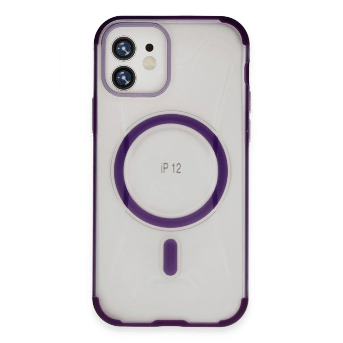 HarmonyAura iPhone 12 Hilton Magsafe Kapak - Derin Mor