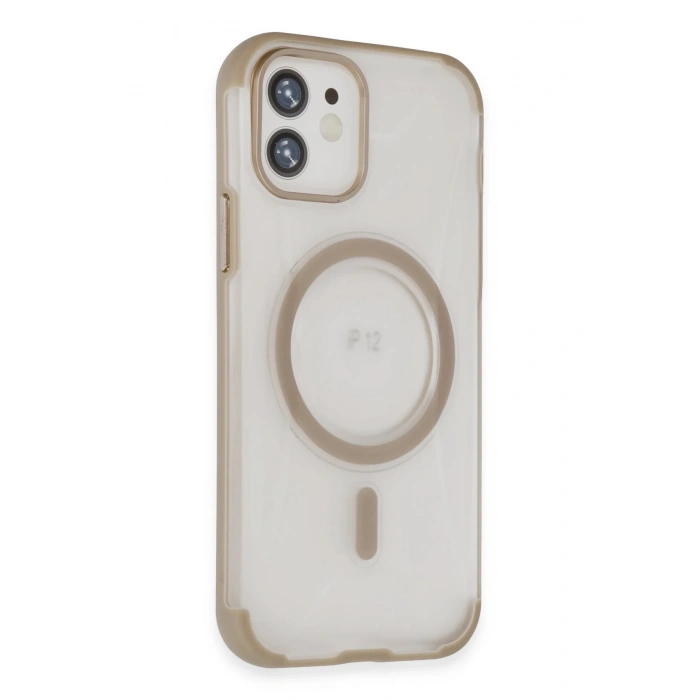 HarmonyAura iPhone 12 Hilton Magsafe Kapak - Gold