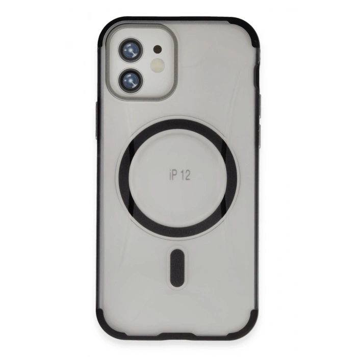 HarmonyAura iPhone 12 Hilton Magsafe Kapak - Siyah