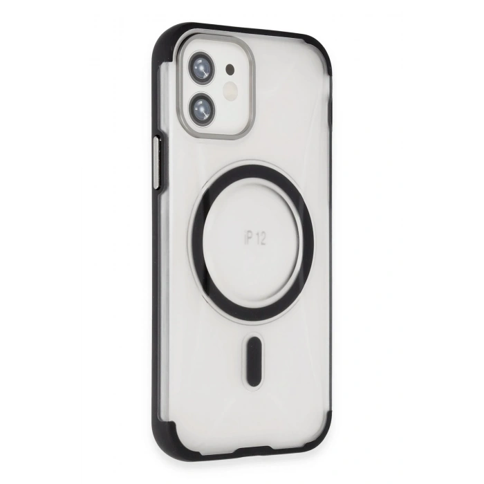 HarmonyAura iPhone 12 Hilton Magsafe Kapak - Siyah