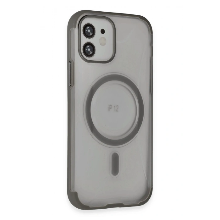 HarmonyAura iPhone 12 Hilton Magsafe Kapak - Titan Gri