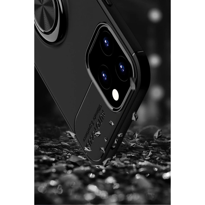 HarmonyAura  Iphone 12 Kılıf Range Yüzüklü Silikon - Mavi