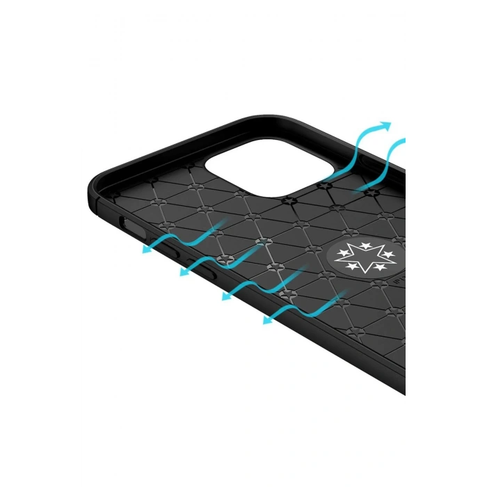 HarmonyAura  Iphone 12 Kılıf Range Yüzüklü Silikon - Mavi