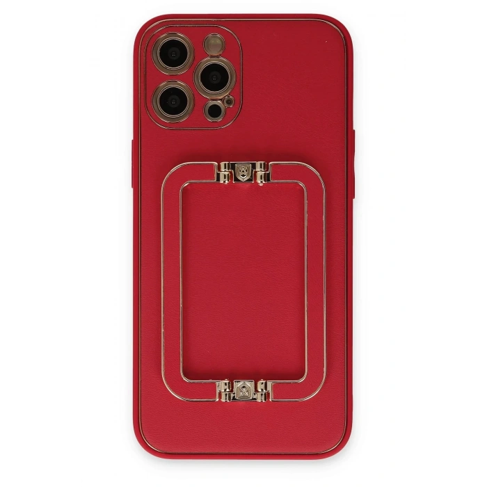 HarmonyAura  Iphone 12 Pro Kılıf Coco Elit Kapak - Kırmızı