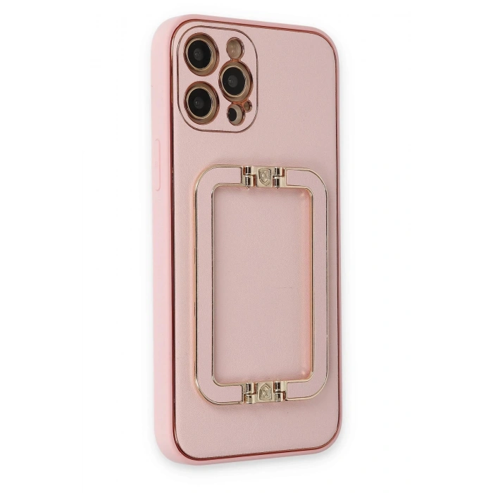 HarmonyAura  Iphone 12 Pro Kılıf Coco Elit Kapak - Pembe