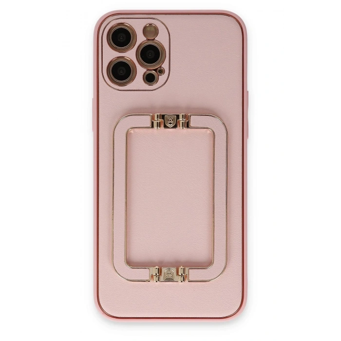HarmonyAura  Iphone 12 Pro Kılıf Coco Elit Kapak - Pembe