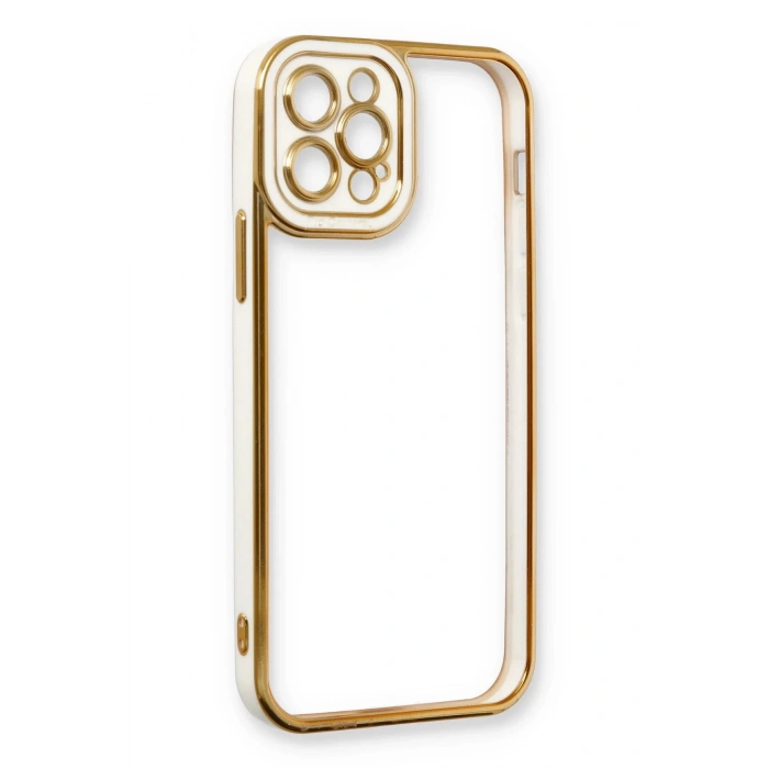 HarmonyAura  Iphone 12 Pro Kılıf Liva Lens Silikon - Beyaz