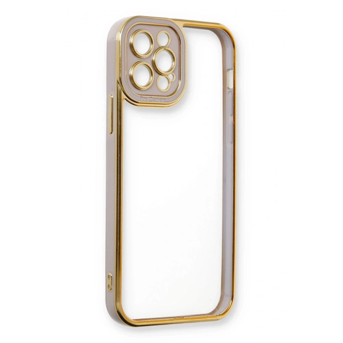 HarmonyAura  Iphone 12 Pro Kılıf Liva Lens Silikon - Lila