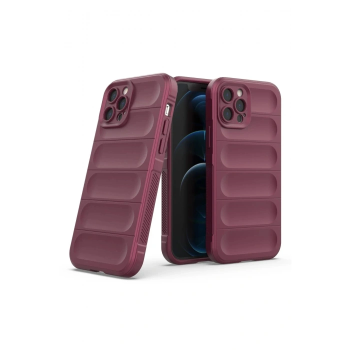 HarmonyAura  Iphone 12 Pro Kılıf Optimum Silikon - Bordo