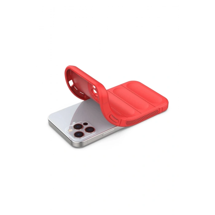 HarmonyAura  Iphone 12 Pro Kılıf Optimum Silikon - Kırmızı