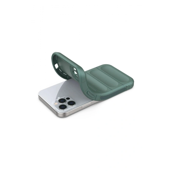 HarmonyAura  Iphone 12 Pro Kılıf Optimum Silikon - Koyu Yeşil
