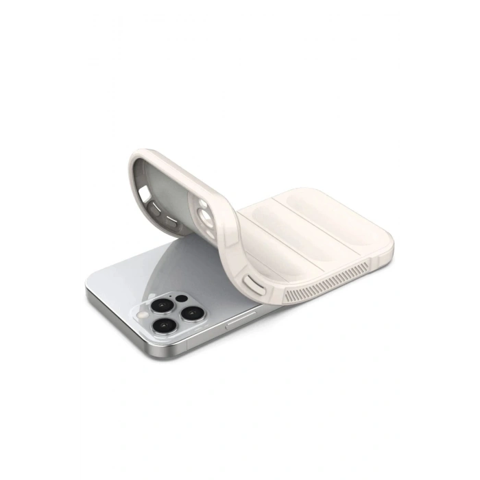 HarmonyAura  Iphone 12 Pro Kılıf Optimum Silikon - Krem