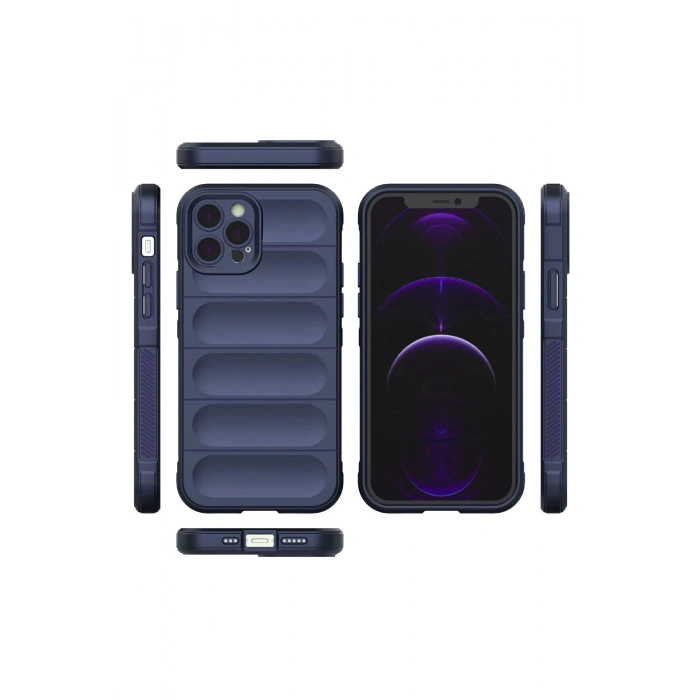 HarmonyAura  Iphone 12 Pro Kılıf Optimum Silikon - Lacivert