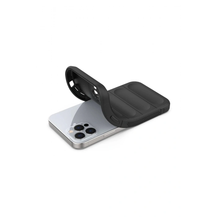 HarmonyAura  Iphone 12 Pro Kılıf Optimum Silikon - Siyah