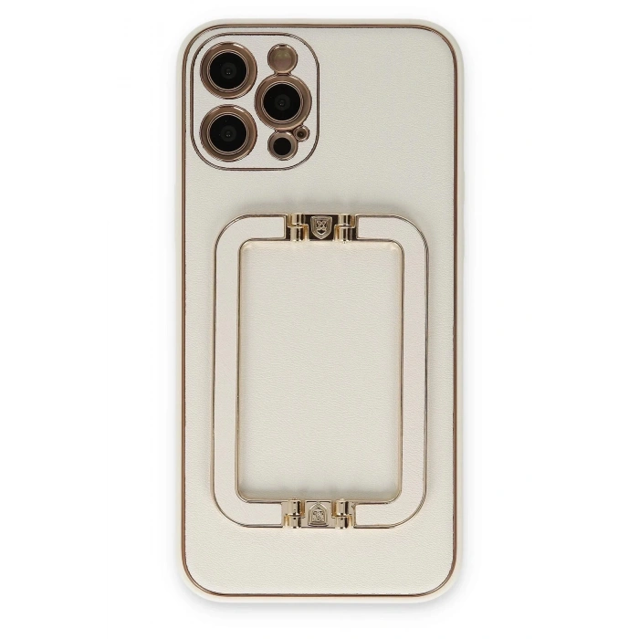 HarmonyAura  Iphone 12 Pro Max Kılıf Coco Elit Kapak - Beyaz