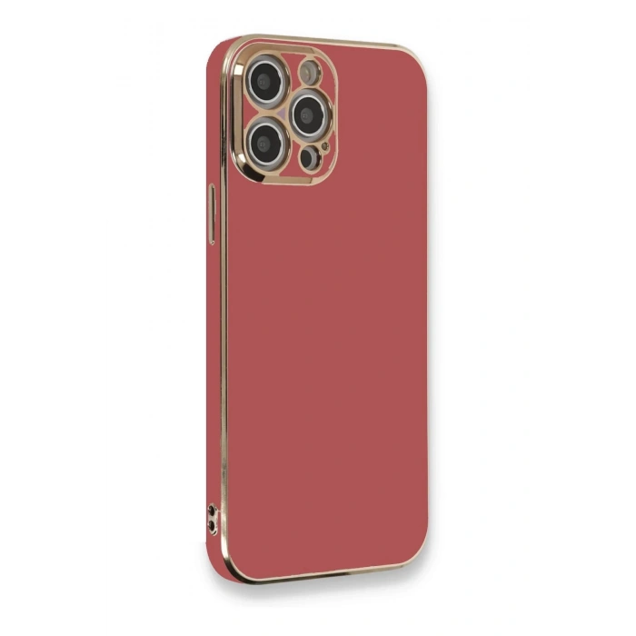 HarmonyAura  Iphone 12 Pro Max Kılıf Volet Silikon - Kırmızı