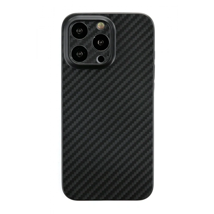 HarmonyAura  Iphone 13 Pro Kılıf Karbon Pp Silikon - Siyah