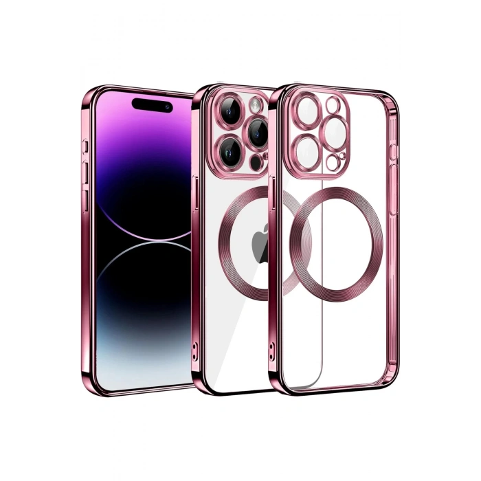 HarmonyAura  Iphone 13 Pro Max Kılıf Slot Silikon - Rose Gold