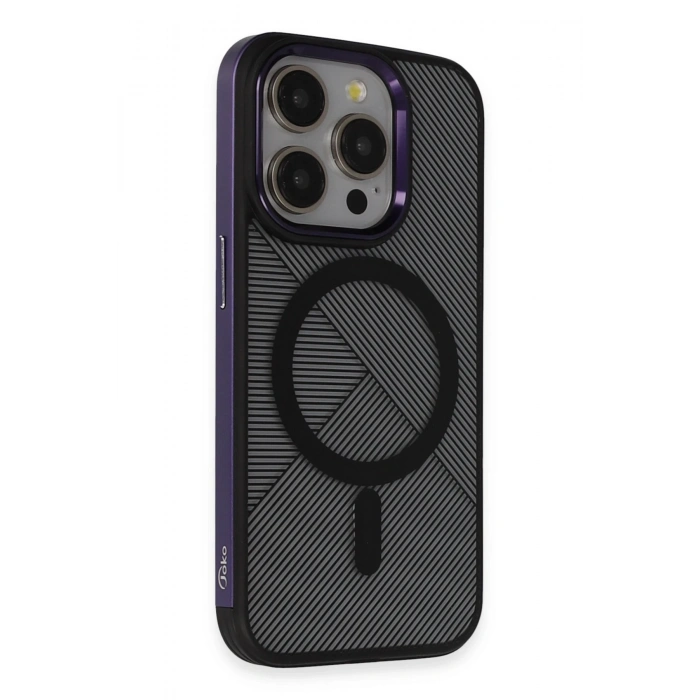 HarmonyAura iPhone 13 Pro Max Vito Magsafe Kapak - Derin Mor