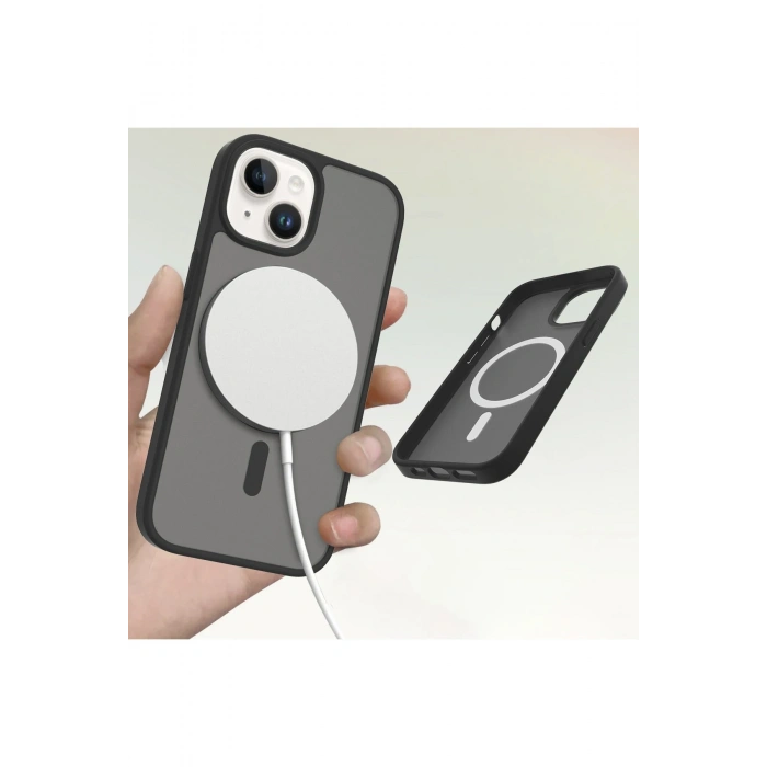 HarmonyAura iPhone 14 Jota Magsafe Kapak - Lila