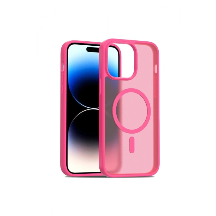 HarmonyAura iPhone 14 Jota Magsafe Kapak - Rose