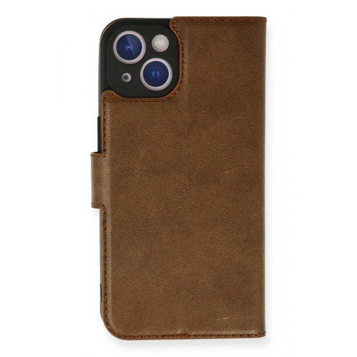 HarmonyAura  Iphone 14 Kılıf Trend S Plus Kapaklı Kılıf - Taba