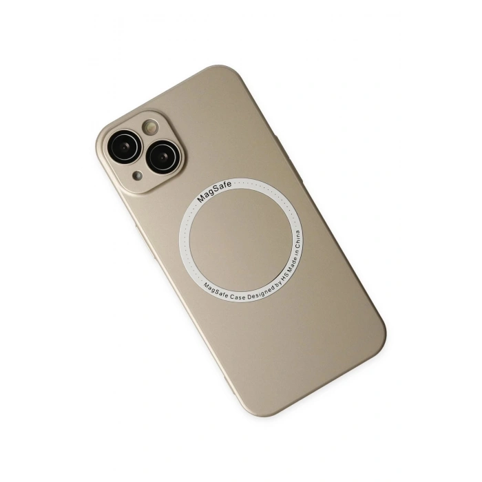 HarmonyAura  Iphone 14 Plus Kılıf Jack Magneticsafe Lens Silikon - Gold