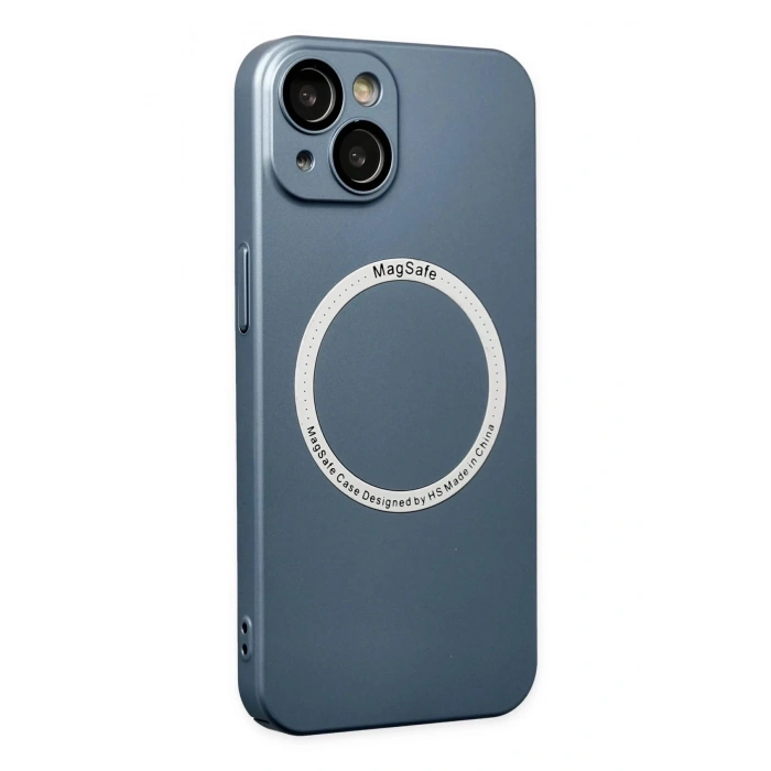 HarmonyAura  Iphone 14 Plus Kılıf Jack Magneticsafe Lens Silikon - Sierra Blue