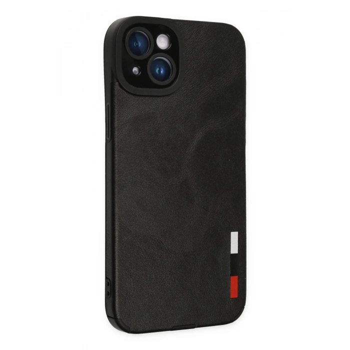 HarmonyAura  Iphone 14 Plus Kılıf Loop Deri Silikon - Siyah