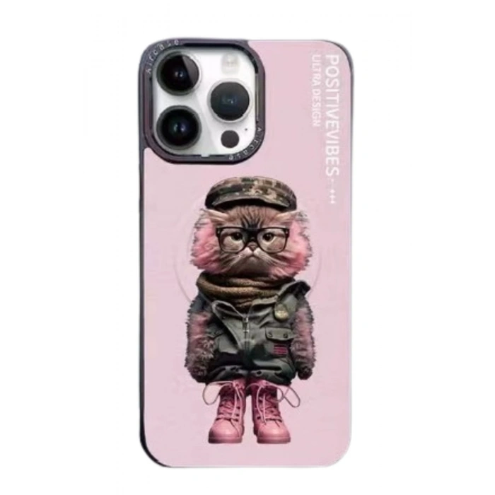 HarmonyAura iPhone 14 Pro Fun Magsafe Kapak - Pembe