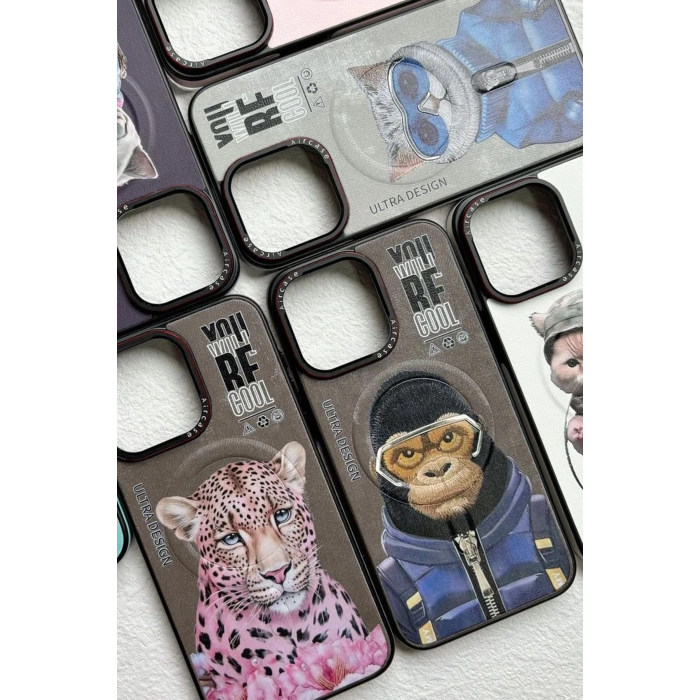 HarmonyAura iPhone 14 Pro Fun Magsafe Kapak - Turkuaz