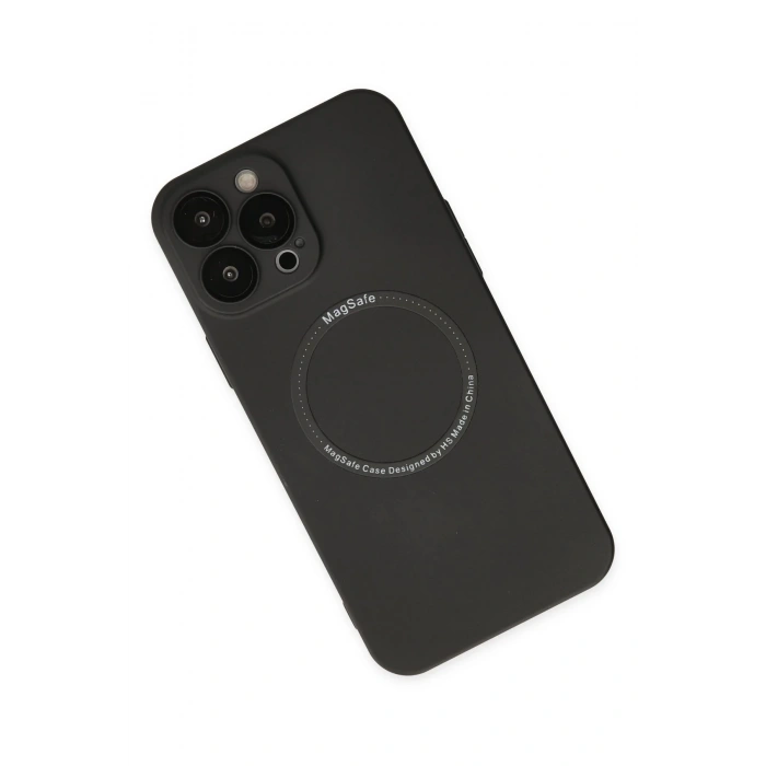 HarmonyAura  Iphone 14 Pro Kılıf Jack Magneticsafe Lens Silikon - Siyah