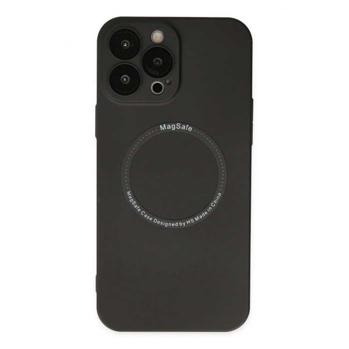 HarmonyAura  Iphone 14 Pro Kılıf Jack Magneticsafe Lens Silikon - Siyah