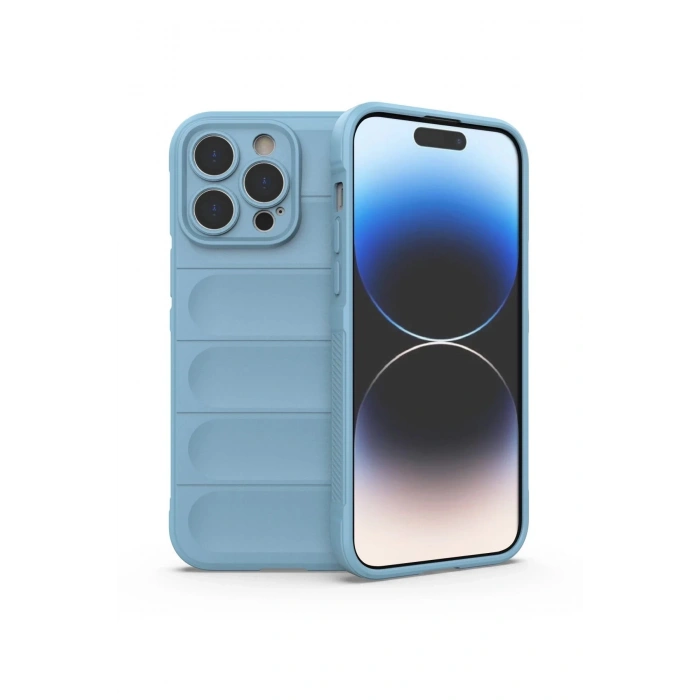 HarmonyAura  Iphone 14 Pro Kılıf Optimum Silikon - Sky Blue