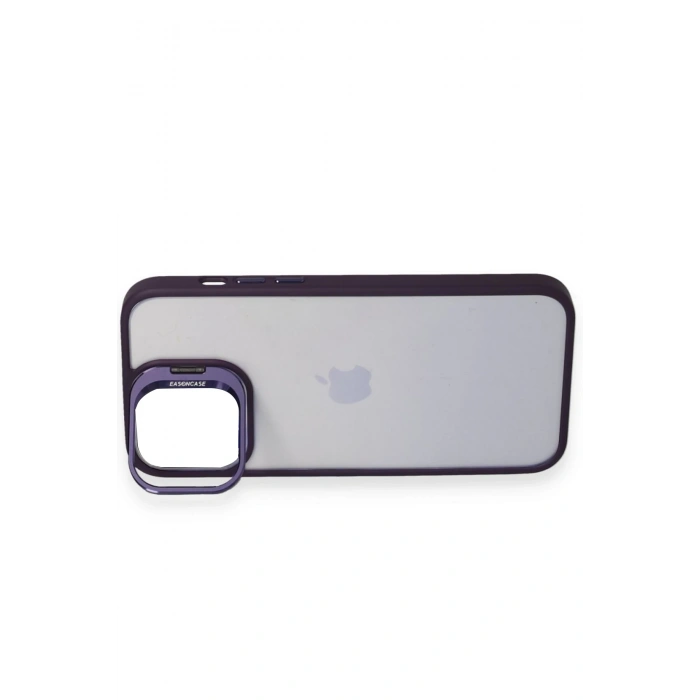 HarmonyAura iPhone 14 Pro Kılıf Roblox Lens Standlı Kapak - Mor